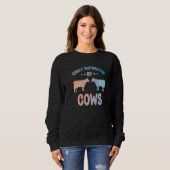 Sweatshirt Cow Apparel Farmer Cows Lover for Women & Kids Pre (Devant entier)