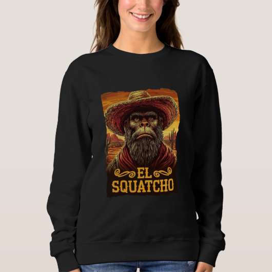 Sweatshirt Cow-boy Mythique El Squatcho (Devant)