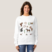 Sweatshirt Cowboy Cowgirl Rodeo Pays Motif (Devant entier)