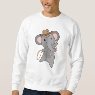 Sweatshirt Cowboy Elephant Safari Lasso Western