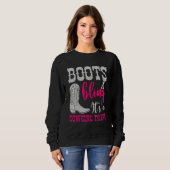 Sweatshirt Cowgirl Boots Bling Its A Cowgirl Thing Love Count (Devant entier)