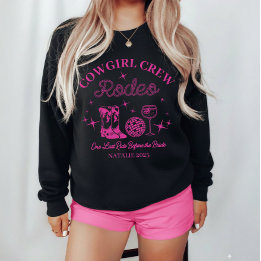 Sweatshirt Cowgirl Crew Rodeo Personnalisé Bachelorette Party