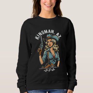 Sweatshirt Cowgirl de Kingman Arizona États-Unis avec pistole