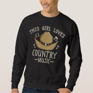Sweatshirt Cowgirl Femme Musique country Lover Western Dancin