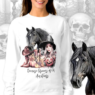 Sweatshirt Cowgirl Halloween cheval Les chambres sont pour le