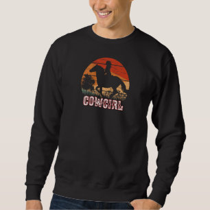 Sweatshirt Cowgirl Horse équitation Style Vintage Rodéo Texa