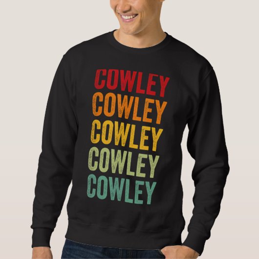 Sweatshirt Cowley County Kansas Rainbow Text Design (Devant)