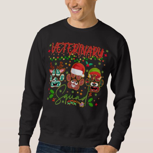 Sweatshirt Coworkers de Veterinary Christmas (Devant)