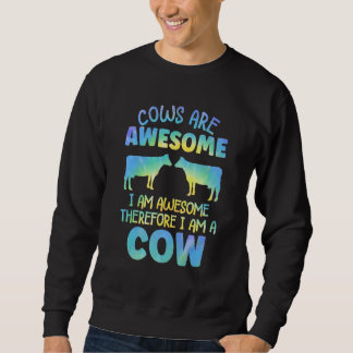 Sweatshirt Cows are Awesome Farmer Cows Lover for Women & Kid