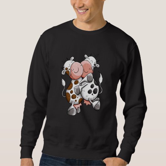 Sweatshirt Cows In Love I Cuddling Cows For Farm Animal (Devant)