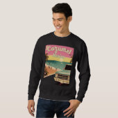 Sweatshirt Cozumel Retro Beach Vacation Graphics Cozumel Surf (Devant entier)