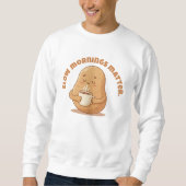 Sweatshirt Cozy Brown Cartoon Potato Warm Mug Morning Art (Devant)