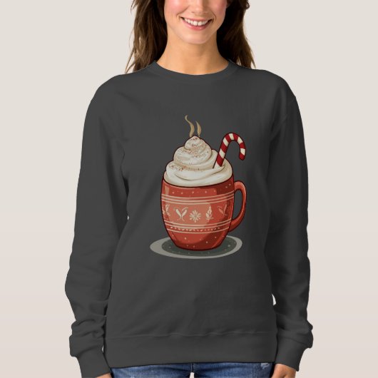 Sweatshirt Cozy Christmas Coffee Illustration (Devant)