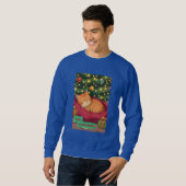Sweatshirt Cozy Christmas with an Orange Cat (Devant entier)
