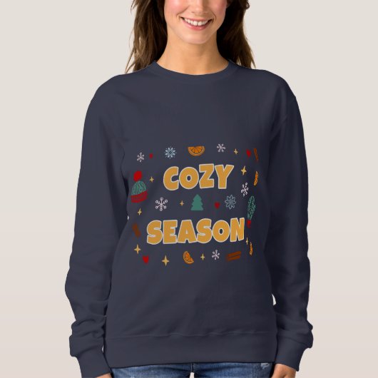 Sweatshirt Cozy Season Winter Icons – Style A (Devant)