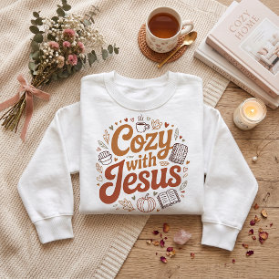 Sweatshirt Cozzy avec Jésus. Conception de t-shirt de Thanksg
