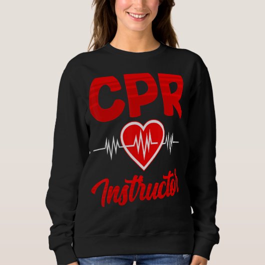 Sweatshirt Cpr Cours d'instructeur Coach Care Emergency First (Devant)
