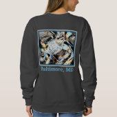 Sweatshirt Crabby Crab Baltimore, T-shirt Maryland (Dos)