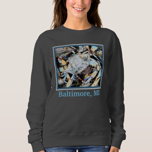 Sweatshirt Crabby Crab Baltimore, T-shirt Maryland (Devant)