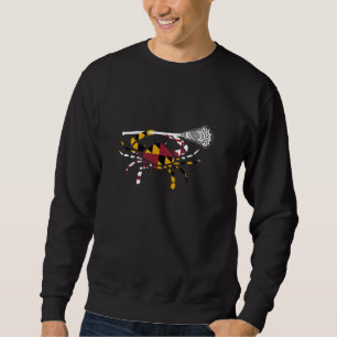 Sweatshirt Crabe du Maryland tenant Bâton de crosse Garçons F