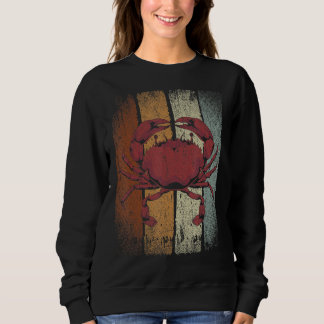 Sweatshirt Crabe rétro des animaux marins