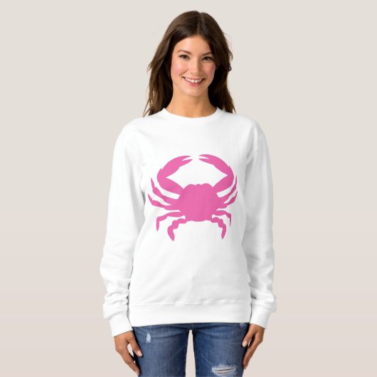 Sweatshirt Crabe rose (Devant entier)