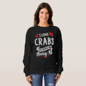 Sweatshirt Crabes Design - I Love Crabs (Devant entier)