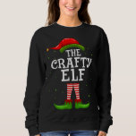 Sweatshirt Crafty Elf Christmas Matching Family Pajama Co<br><div class="desc">Le costume de pyjama de famille marquant le Noël des elfes</div>