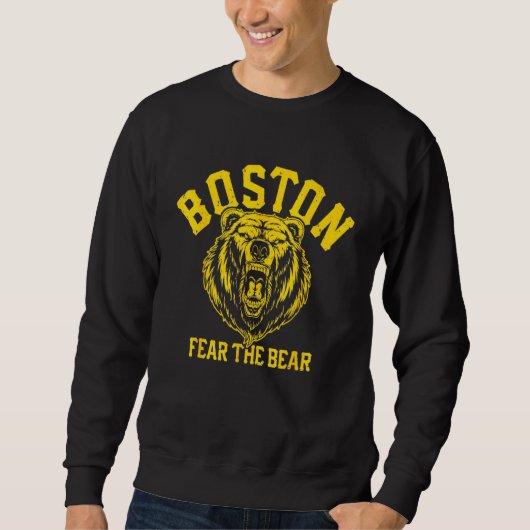 Sweatshirt Crainte Hockey Ours Méfiez-Vous De Boston Bruin (Devant)