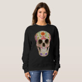 Sweatshirt Crâne à sucre Dia De Los Muertos Jour Morts Calave (Devant entier)