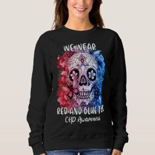 Sweatshirt Crâne à sucre Nous portons une sensibilisation rou