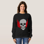 Sweatshirt Crâne avec ailes (Devant entier)