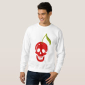 Sweatshirt crâne cerise squelette halloween gothique (Devant entier)