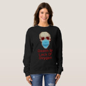 Sweatshirt Crâne dans le masque manque d'oxygène (Devant entier)