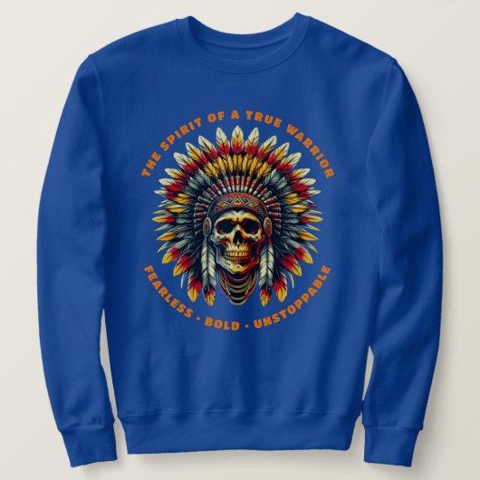 Sweatshirt Crâne de chef amérindien (Design devant)