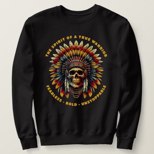 Sweatshirt Crâne de chef amérindien (Design devant)