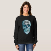 Sweatshirt Crâne de manette de contrôle mental de jeu de sque (Devant entier)