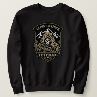 Sweatshirt Crâne de montagne vétéran tireur d'élite alpin