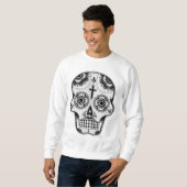Sweatshirt Crâne de sucre de moustache (Devant entier)