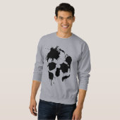 Sweatshirt Crâne d'éclaboussure d'encre (Devant entier)