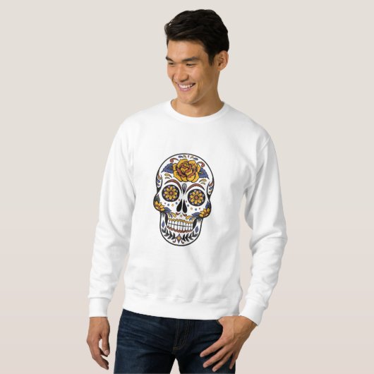 Sweatshirt crâne d'halloween (Devant entier)