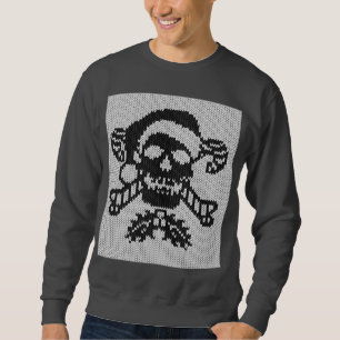 Sweatshirt Crâne d'os croisés de Père Noël dans le style