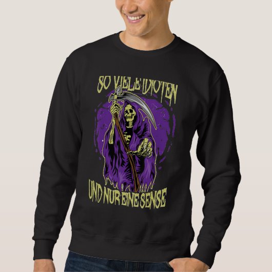 Sweatshirt Crâne Écran Mort Squelette Halloween (Devant)
