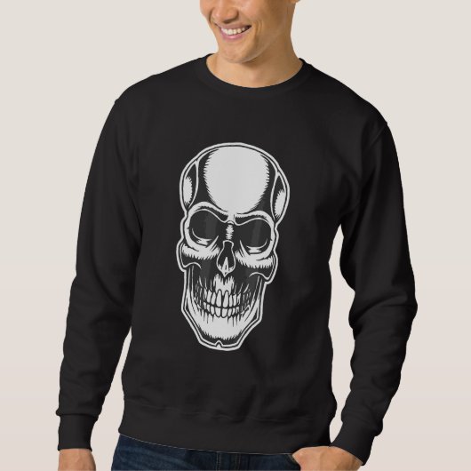 Sweatshirt Crâne effrayant visage (Devant)