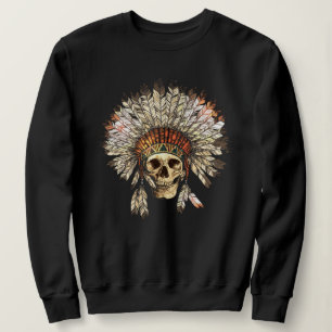 Sweatshirt crâne en chef des Amérindiens