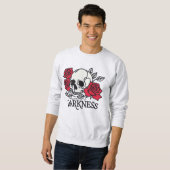 Sweatshirt Crâne et Rose (Devant entier)