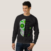 Sweatshirt Crâne Irrishman Pride Hommes Saint Patrick Day Mat (Devant entier)