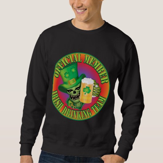 Sweatshirt Crâne potable irlandais d'équipe (Devant)