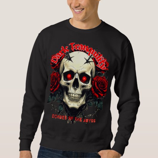Sweatshirt Crâne & Roses – Dark Tranquility (Devant)