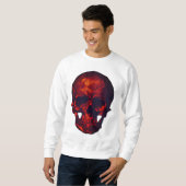 Sweatshirt Crâne rouge gothique (Devant entier)